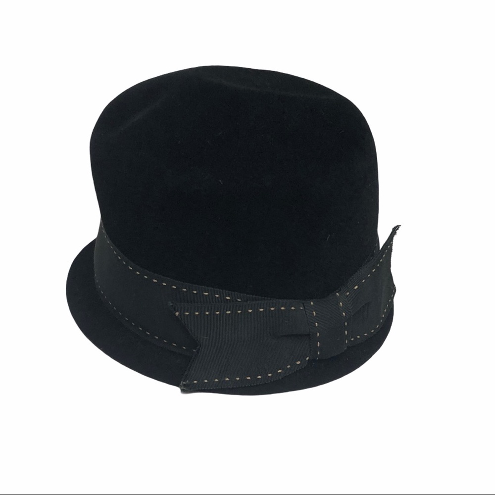 Vintage Peachbloom Velour Black Velvet Hat - Picture 6 of 12